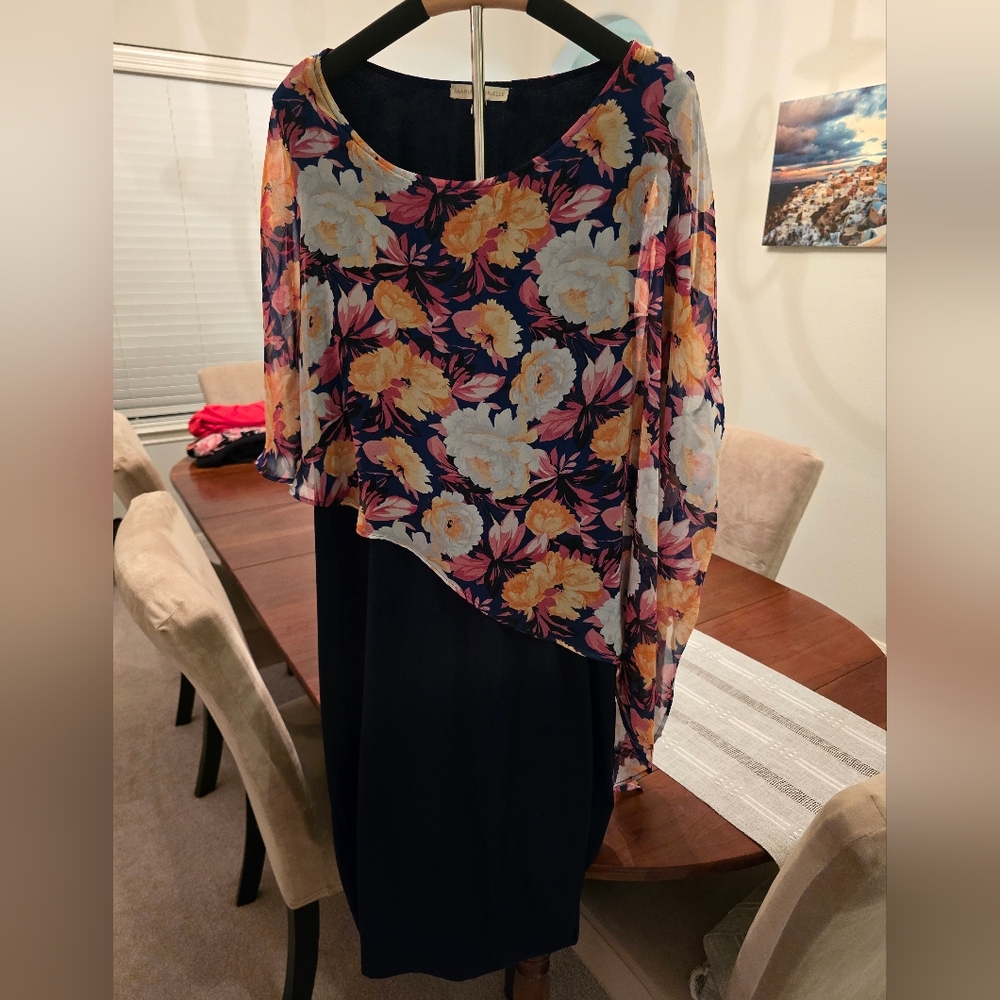 Maria Gabrielle Floral Asymmetrical Dress